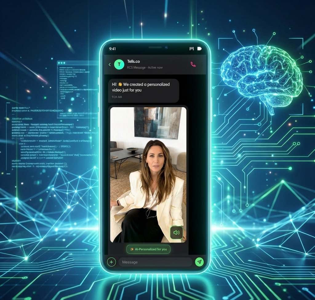 AI-generated personalized video in RCS messaging