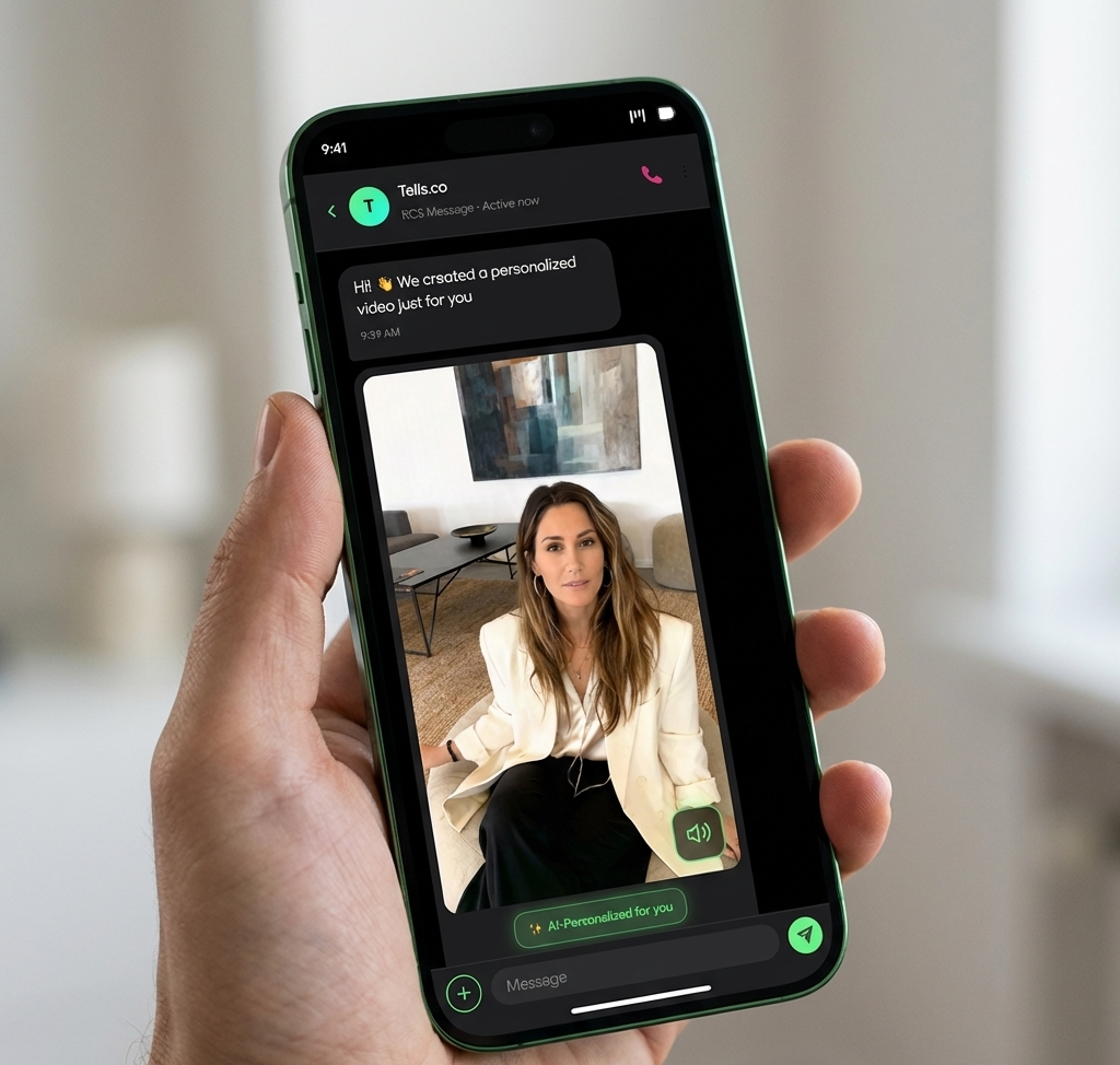 RCS verified sender branding showing company logo and verification badge in business messaging