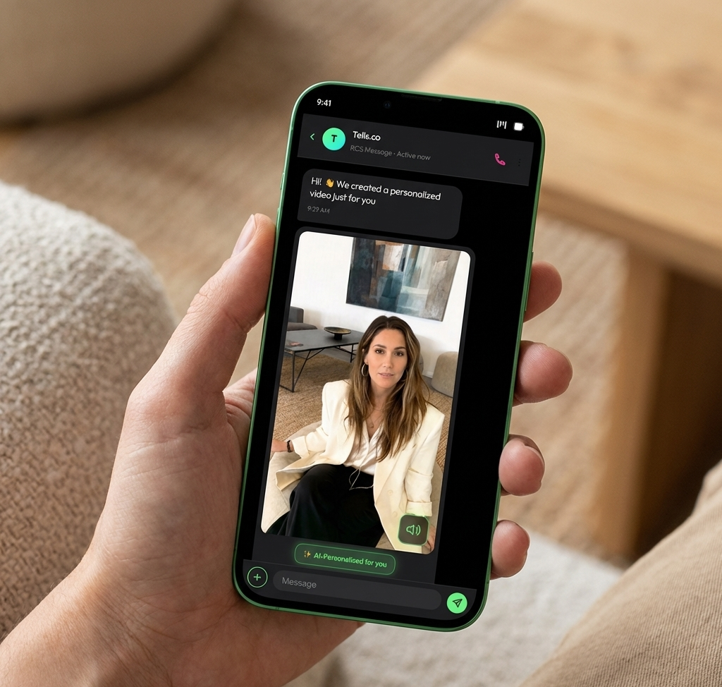 AI-generated personalized video in RCS messaging